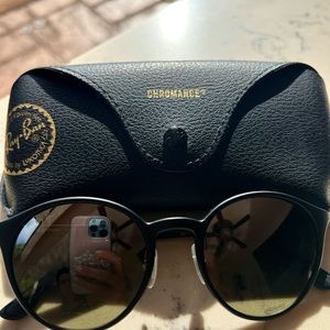Ray Ban Chromance sunglasses.